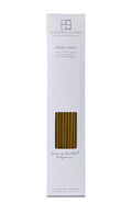 Heaven Scent Fresh Linen 10 handcrafted incense sticks in a tall, white rectangular box with a clear window showing the gold-colored incense sticks inside.