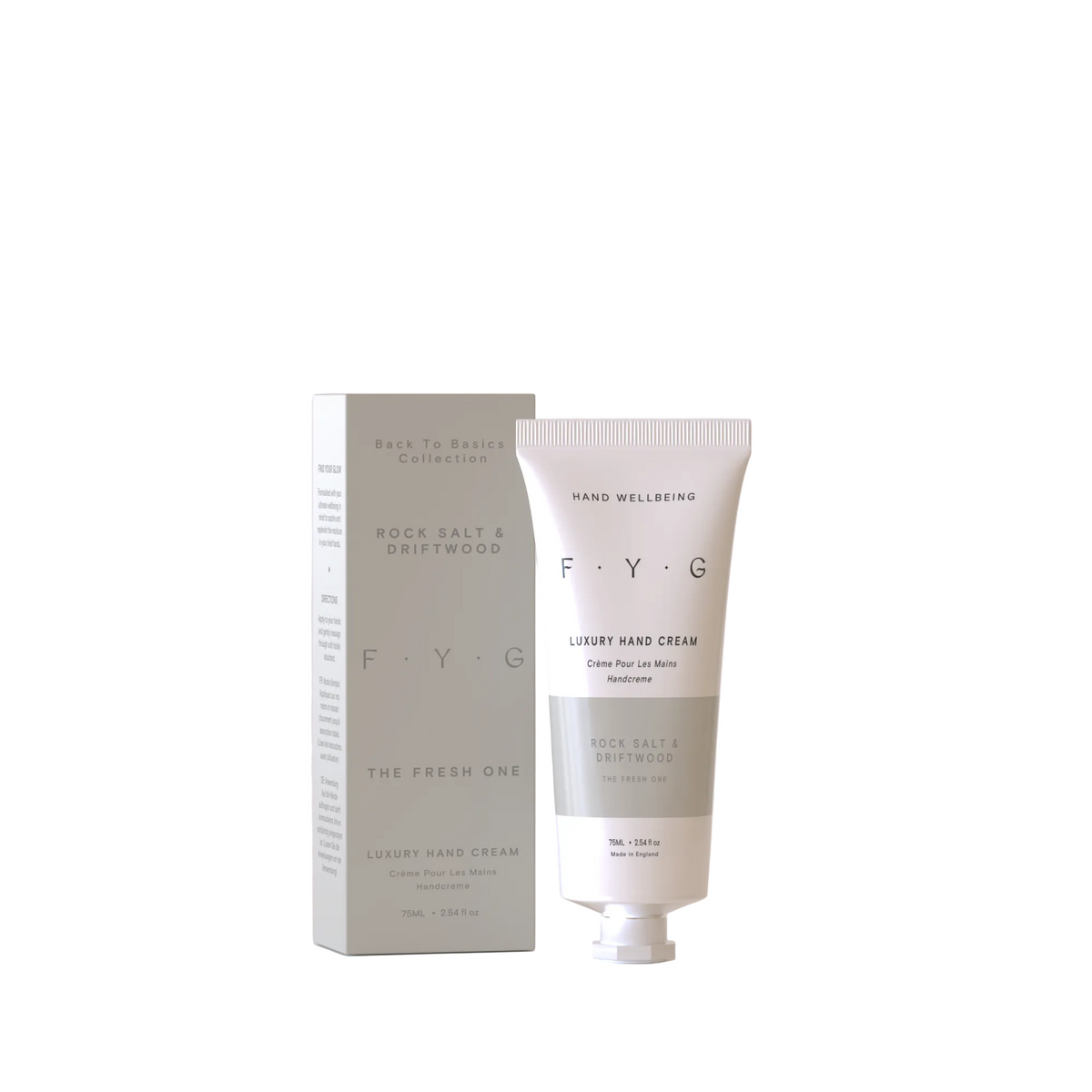 FYG luxury hand cream with packaging on a light background