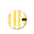 Yellow and white stripe coaster by Floh at Toasted Crumpet