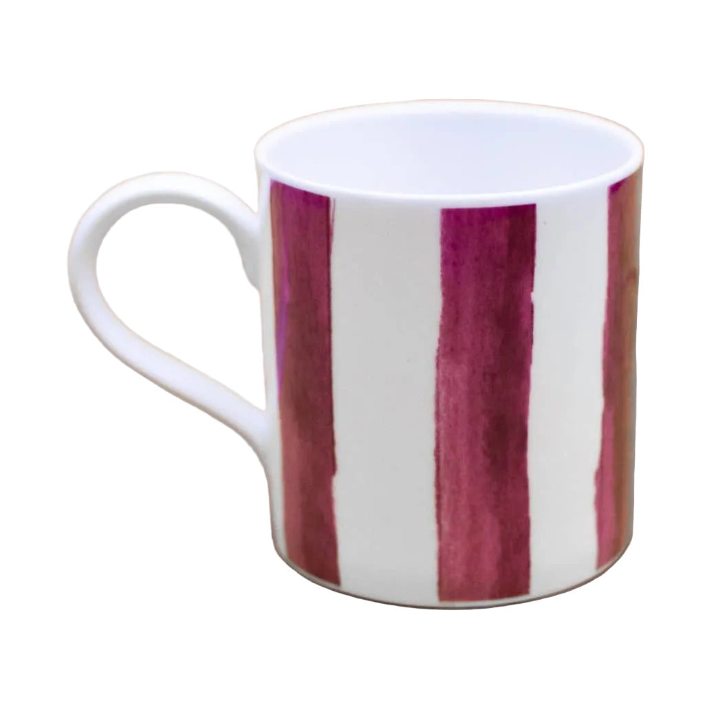 Raspberry Stripe Mug by Floh at Toasted Crumpet